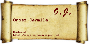 Orosz Jarmila névjegykártya
